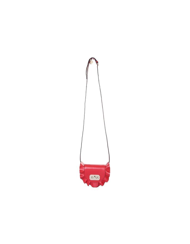 Rock Ruffles Red Leather Crossbody/belt Bag