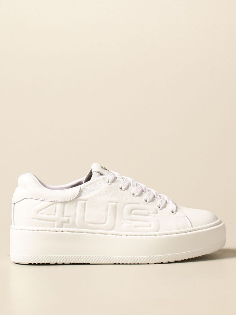 Sneakers Paciotti 4us Sneakers In Leather With Embossed Logo