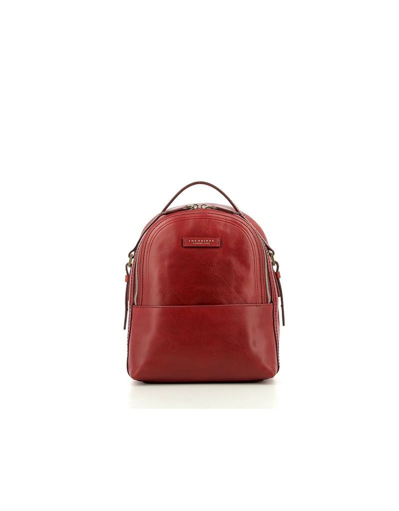 Red Leather Pearldistrict M Backpack