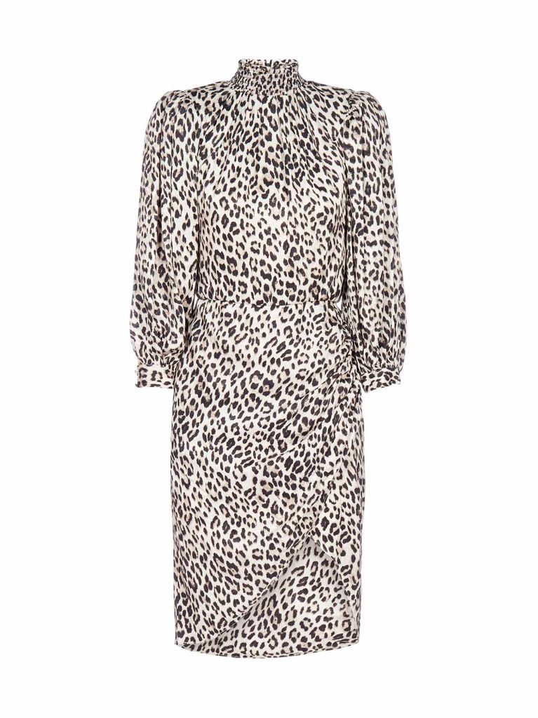 Jerilyn Leopard Print Viscose-blend Dress