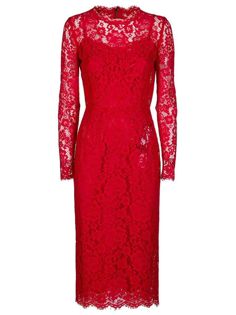 Red Cotton-viscose Blend Dress