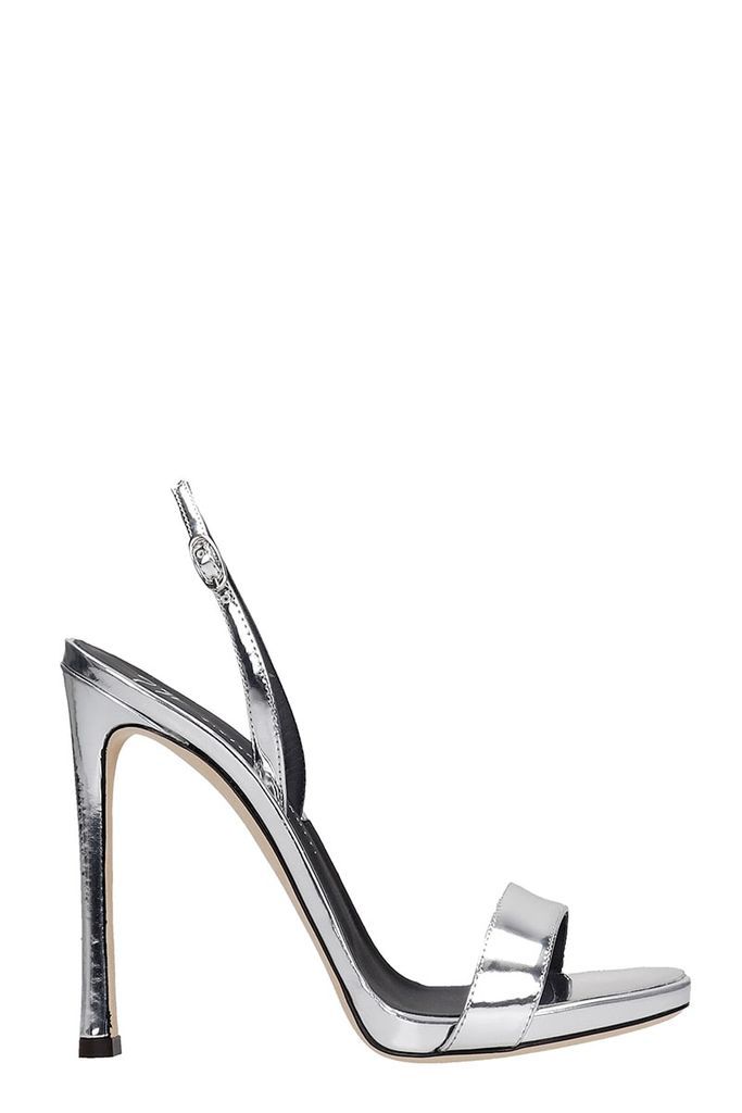 Sophie Sandals In Silver Leather