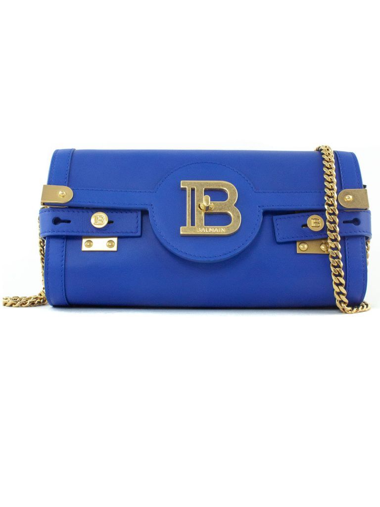 Blue Leather B-buzz 23 Clutch Bag