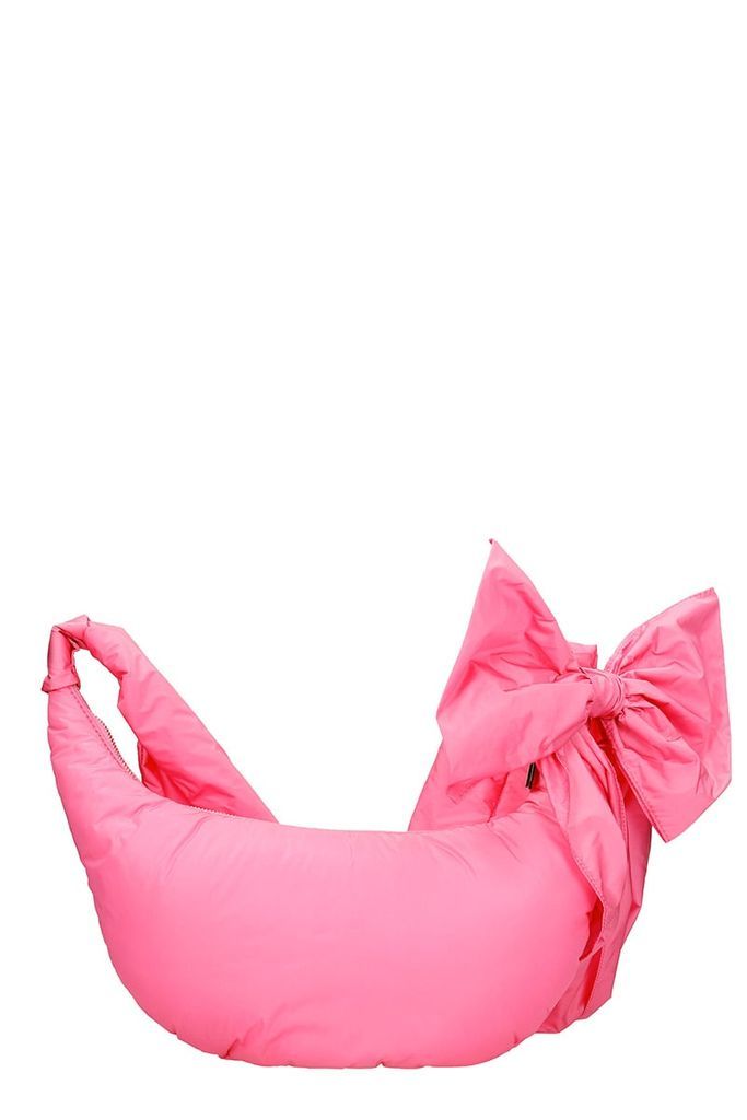 Shoulder Bag In Rose-pink Nylon