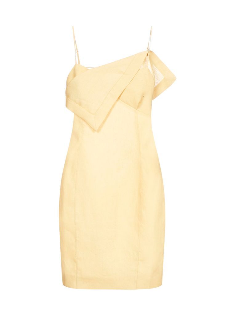 Drap Linen Mini Dress