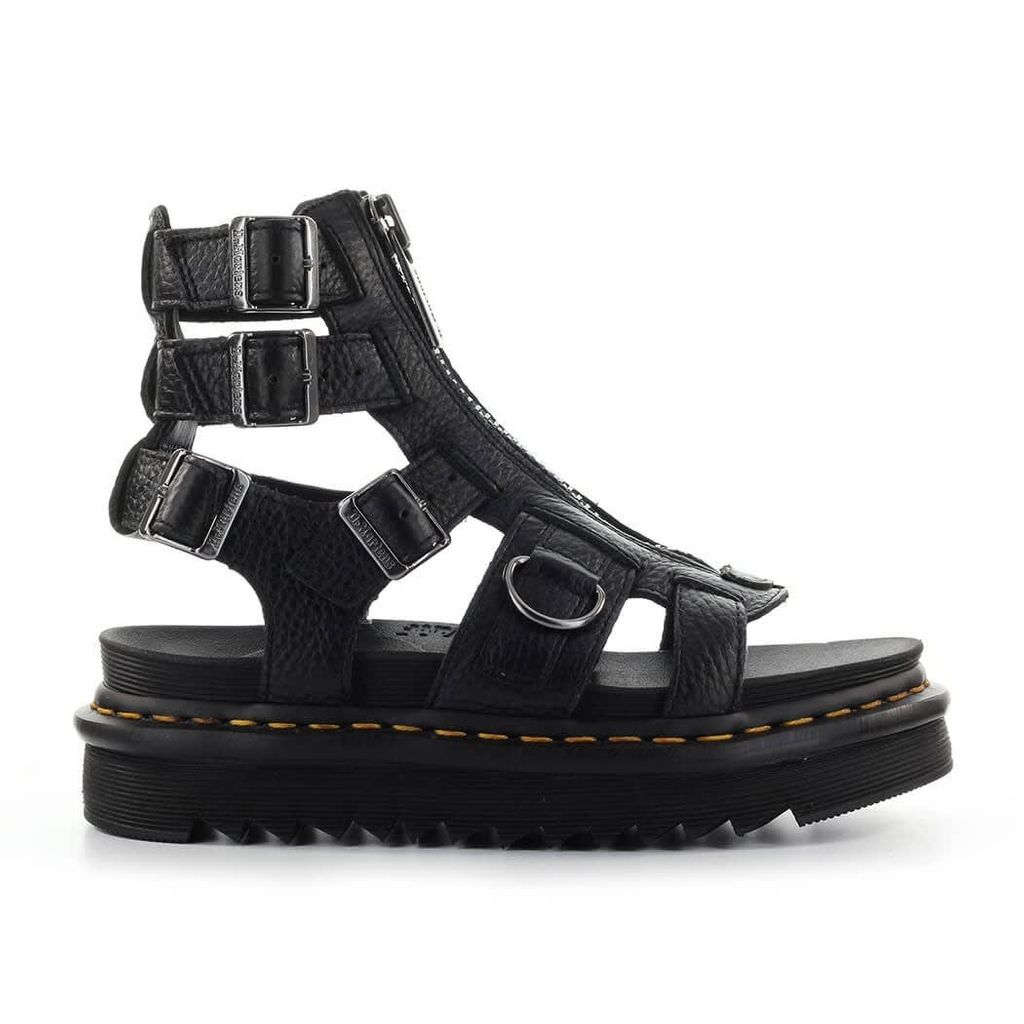 Olson Black Leather Sandal