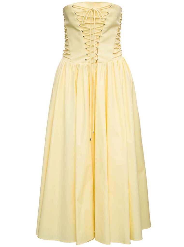 Yellow Cotton Bustier Dress