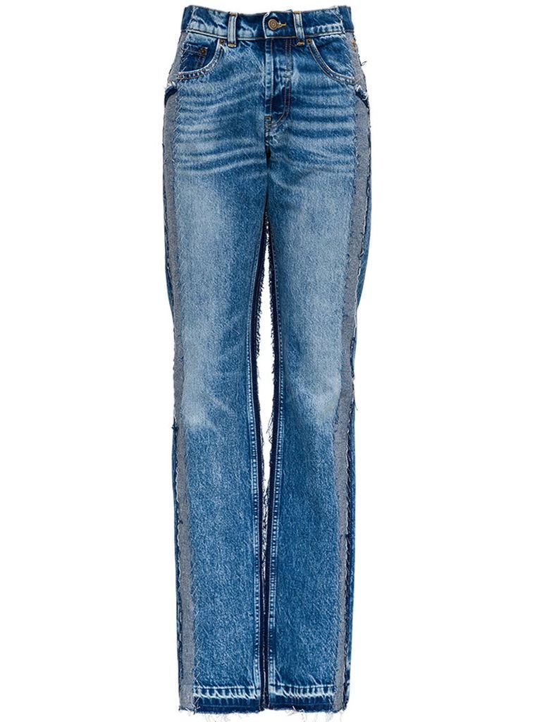 Five-pocket Denim Patchwork Jeans