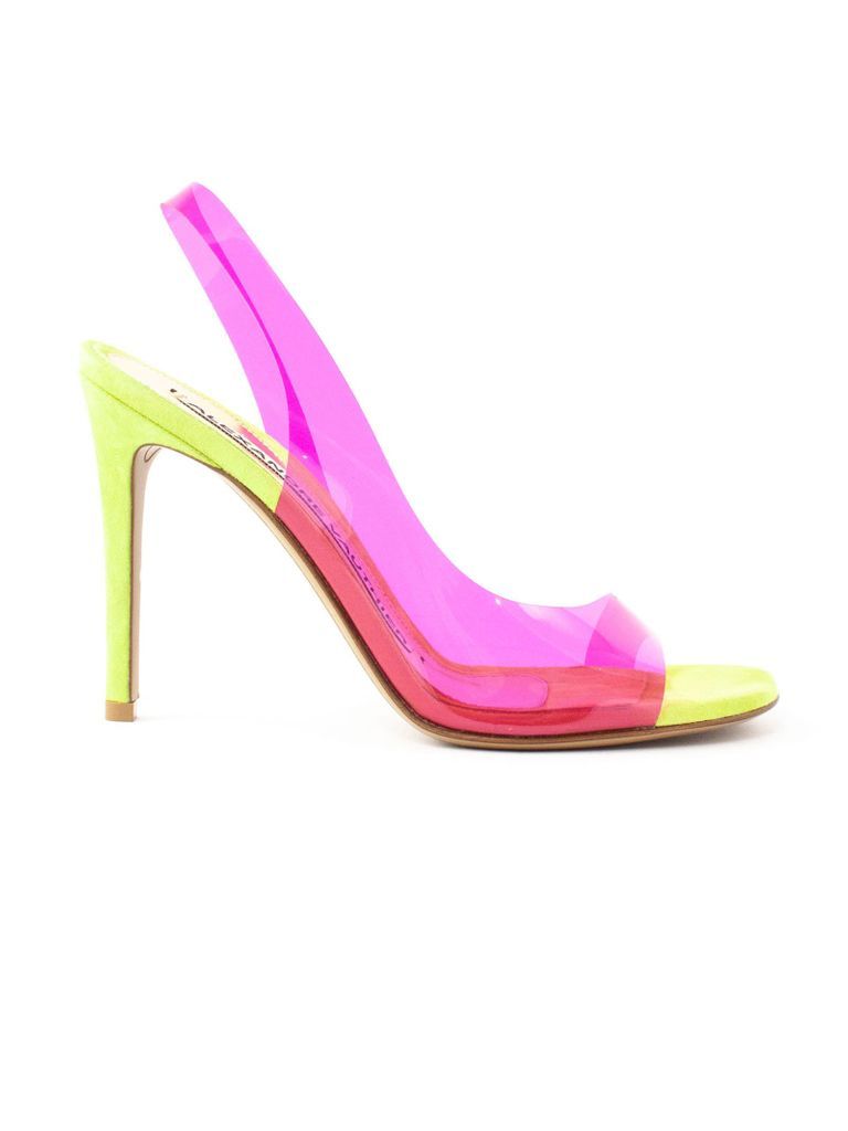 Fuchsia And Lime Sandals