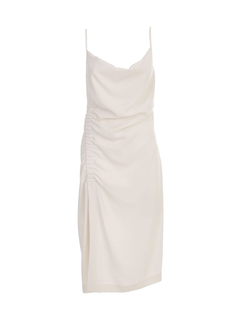 Short Thin Strap Dress W/slits