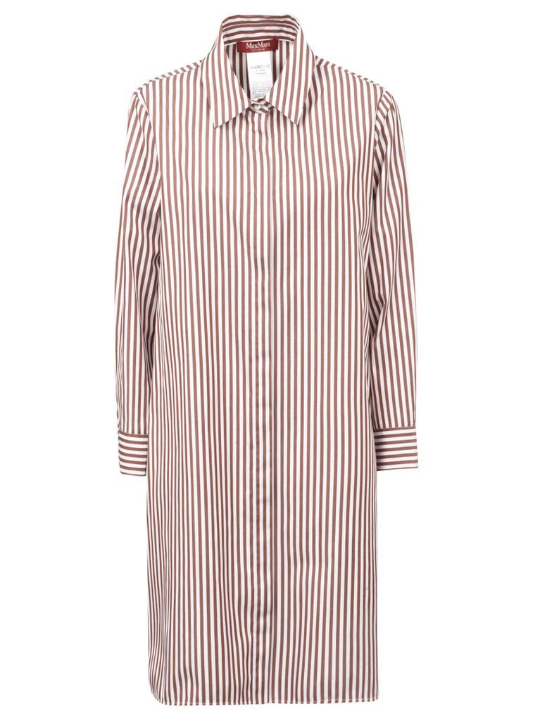 Stripe Print Shirt Dress