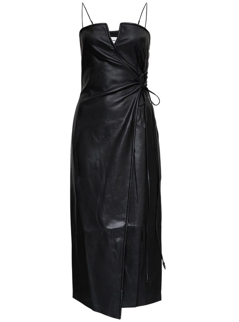 Anubis Dress In Black Vegan Leather