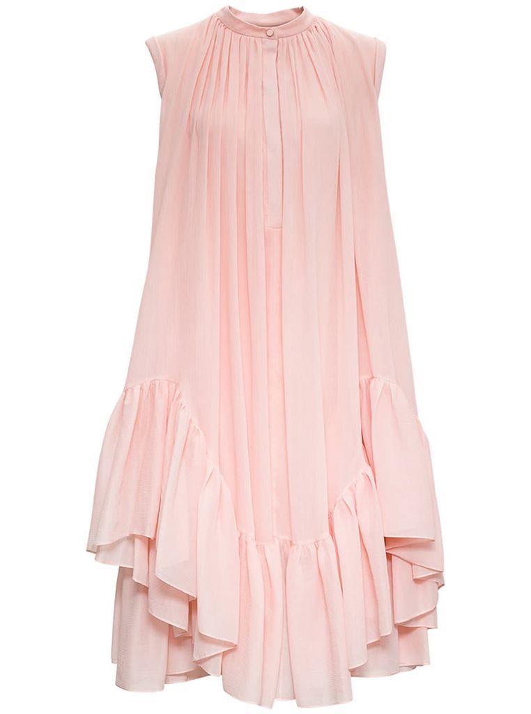 Pink Trapeze Asymmetrical Dress