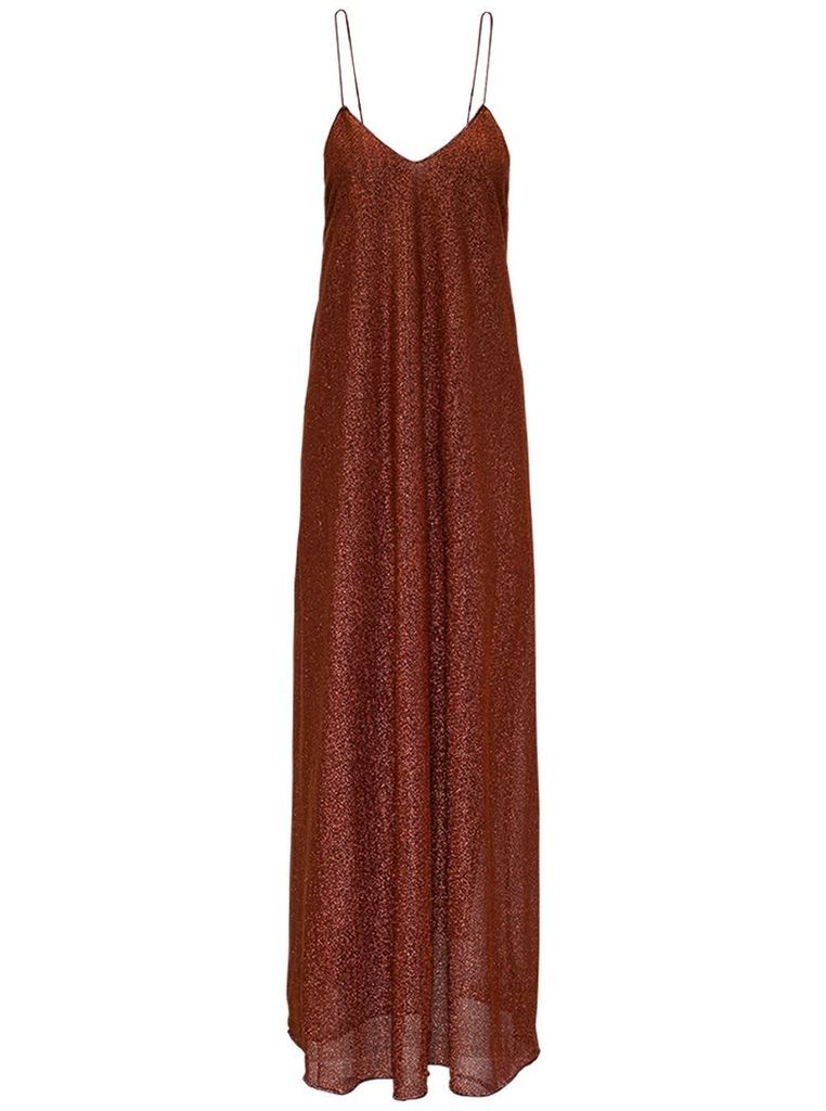 Long Dress In Brown Lurex