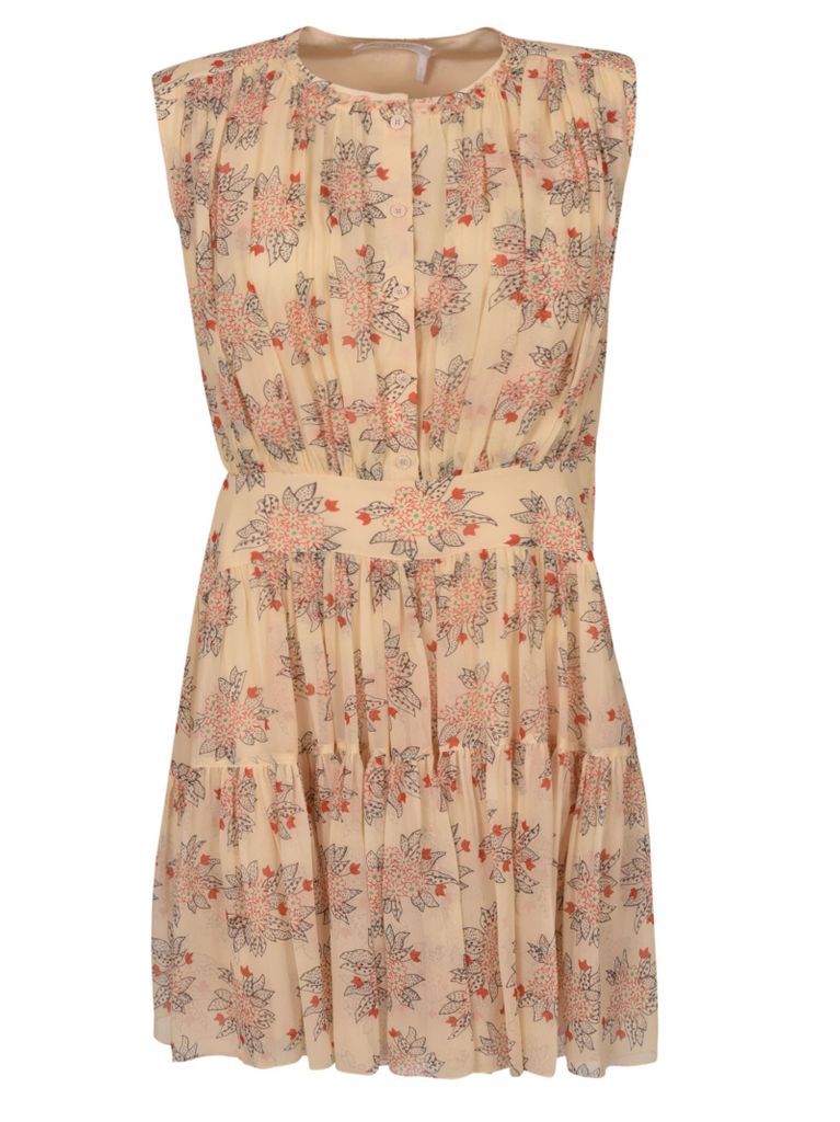 Floral Print Sleeveless Dress