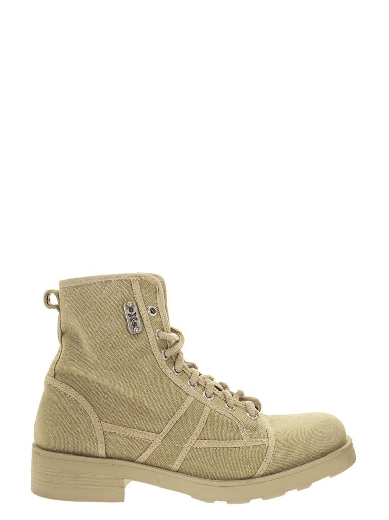 Frank 1020 - Lace-up Ankle Boot In Canvas