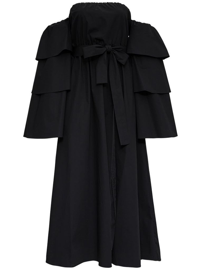 The Black Tag Dress In Cotton Poplin