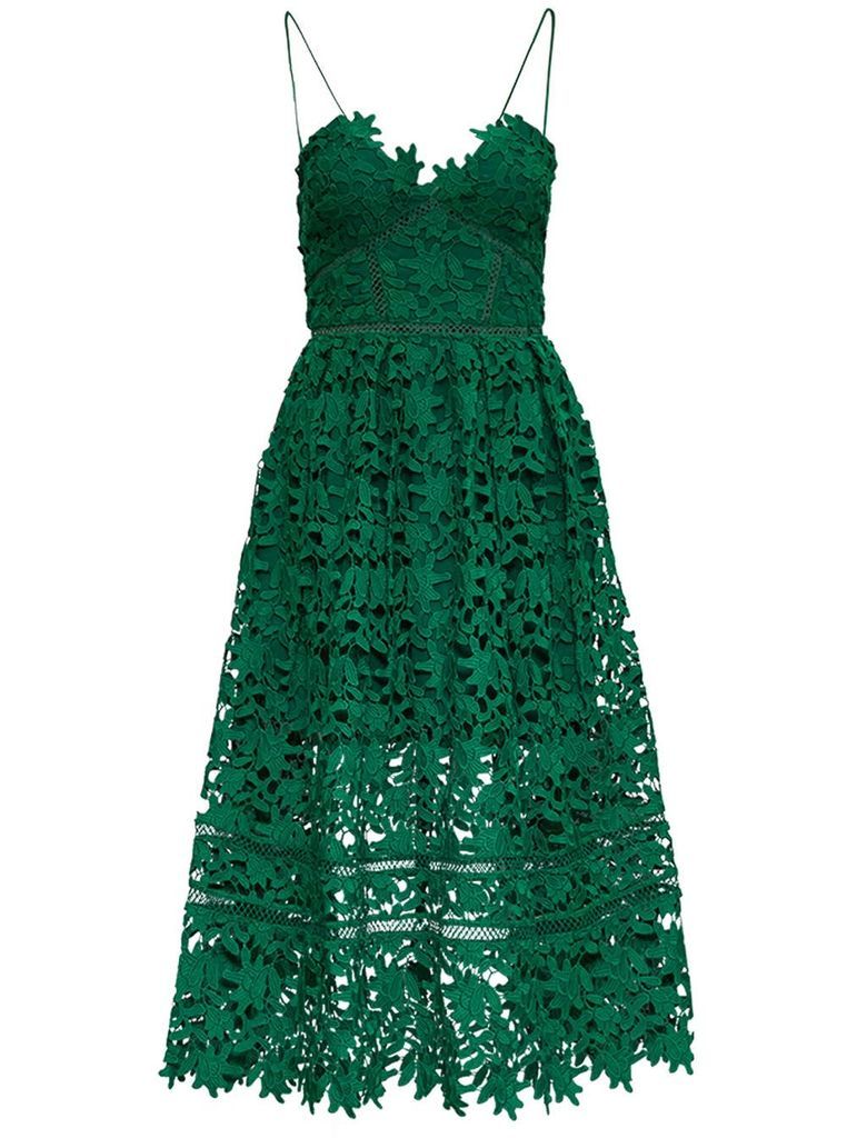 Long Green Lace Dress
