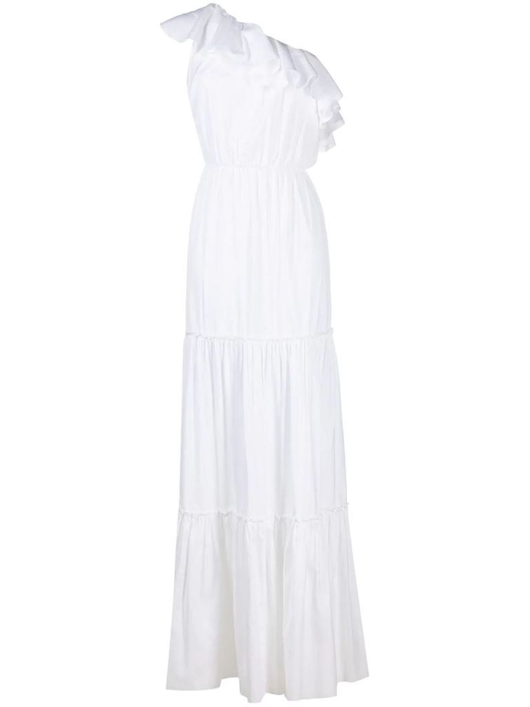 White Cotton And Silk Dress