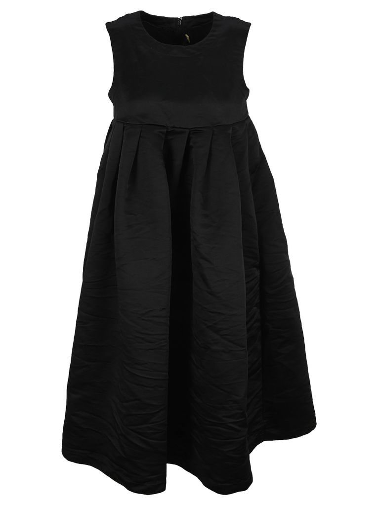 Black Flared Midi Dress