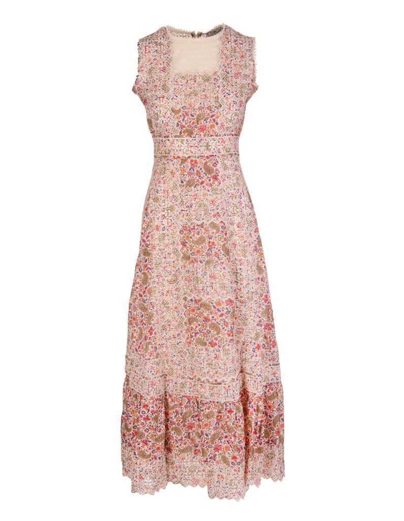 Embroidered Long Paisley Dress
