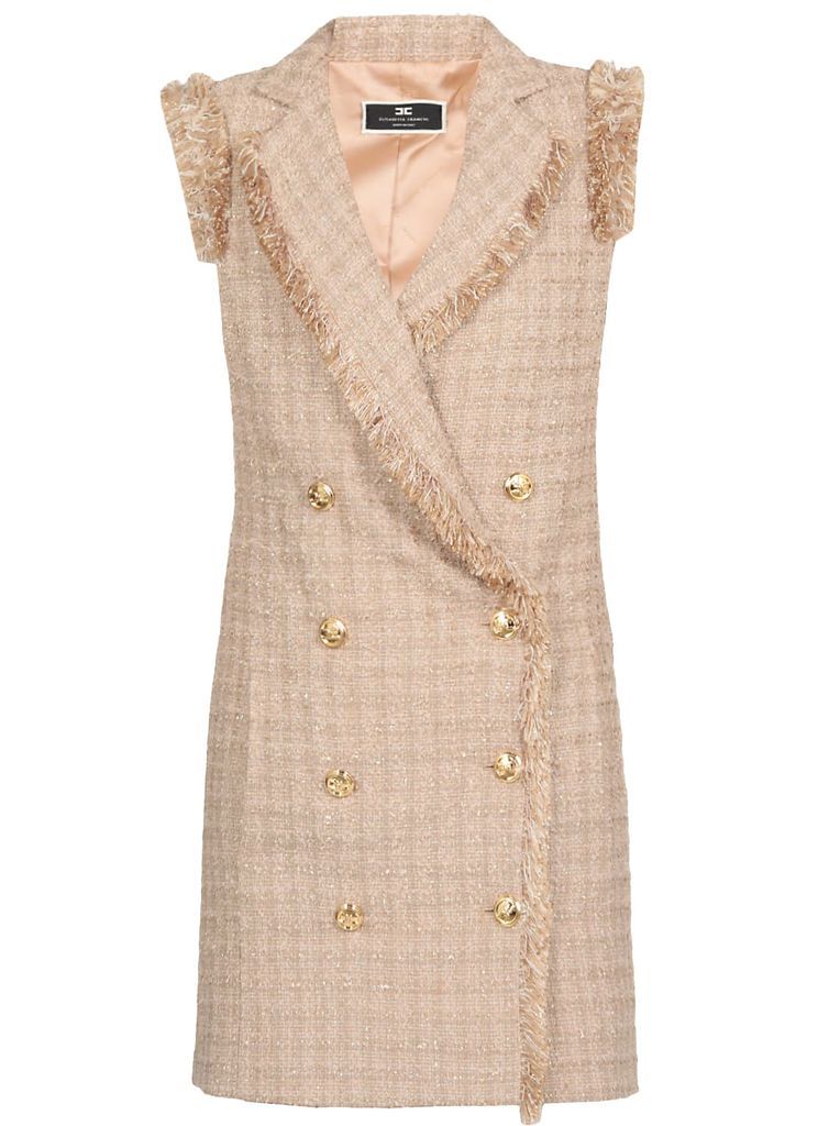 Tweed Double Breasted Dress