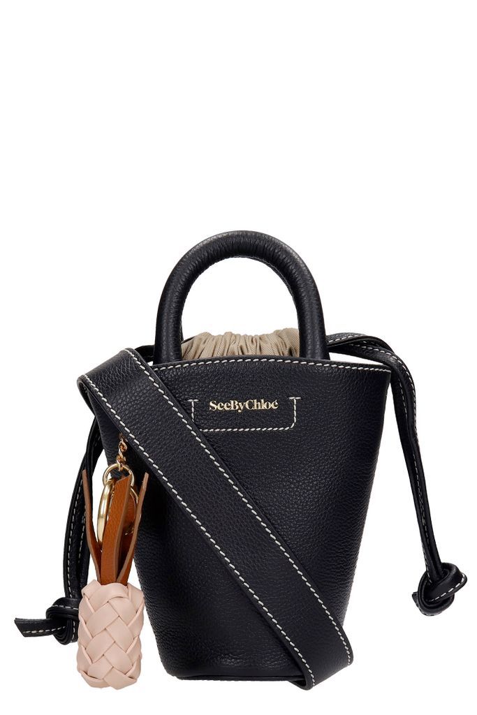 Cecilya Hand Bag In Black Leather