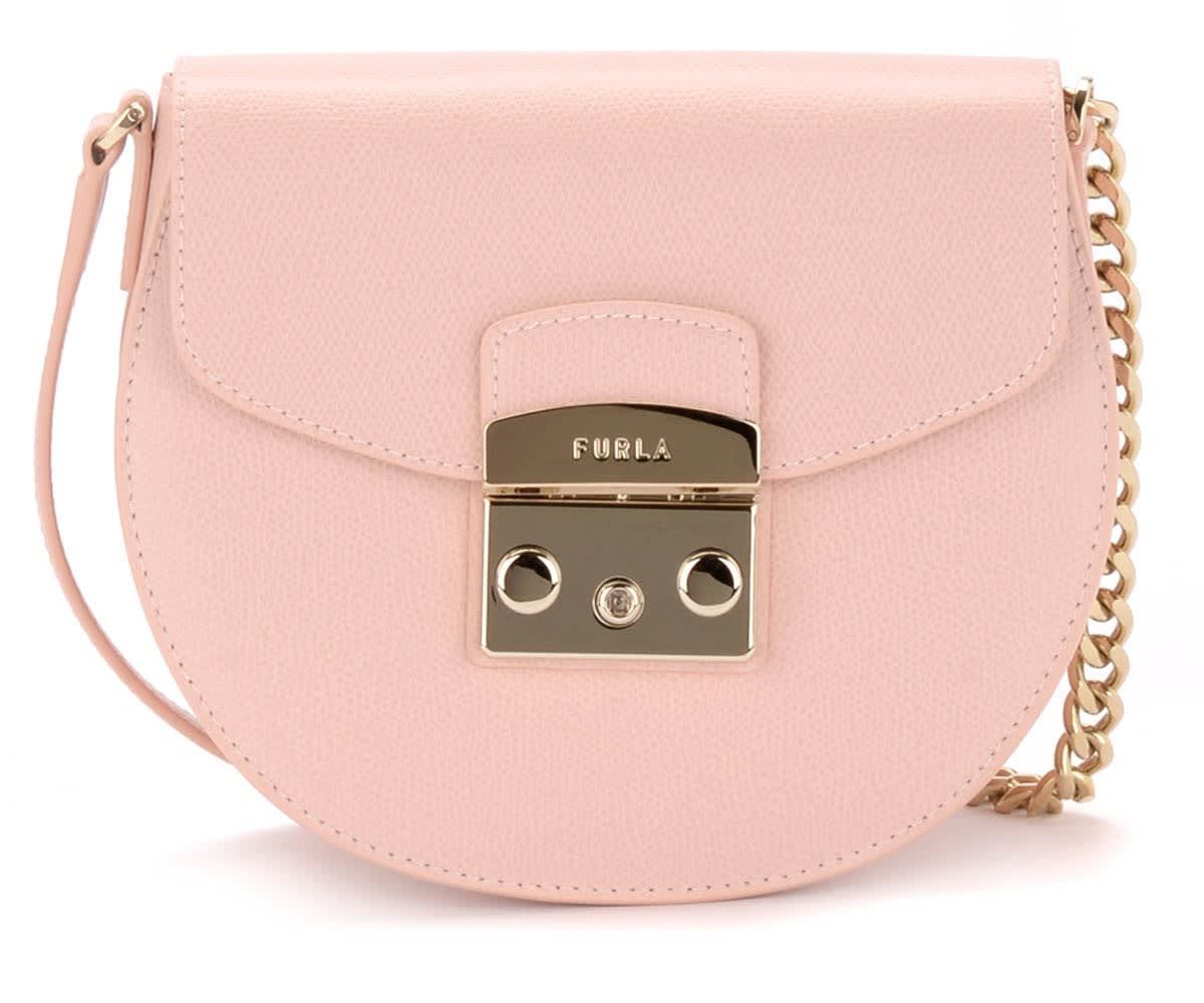 Metropolis Mini Shoulder Bag In Candy Pink Leather