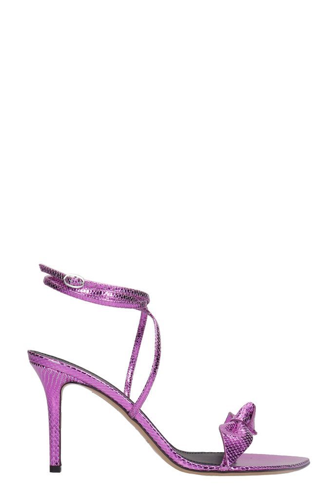 Alt Sandals In Fuxia Leather