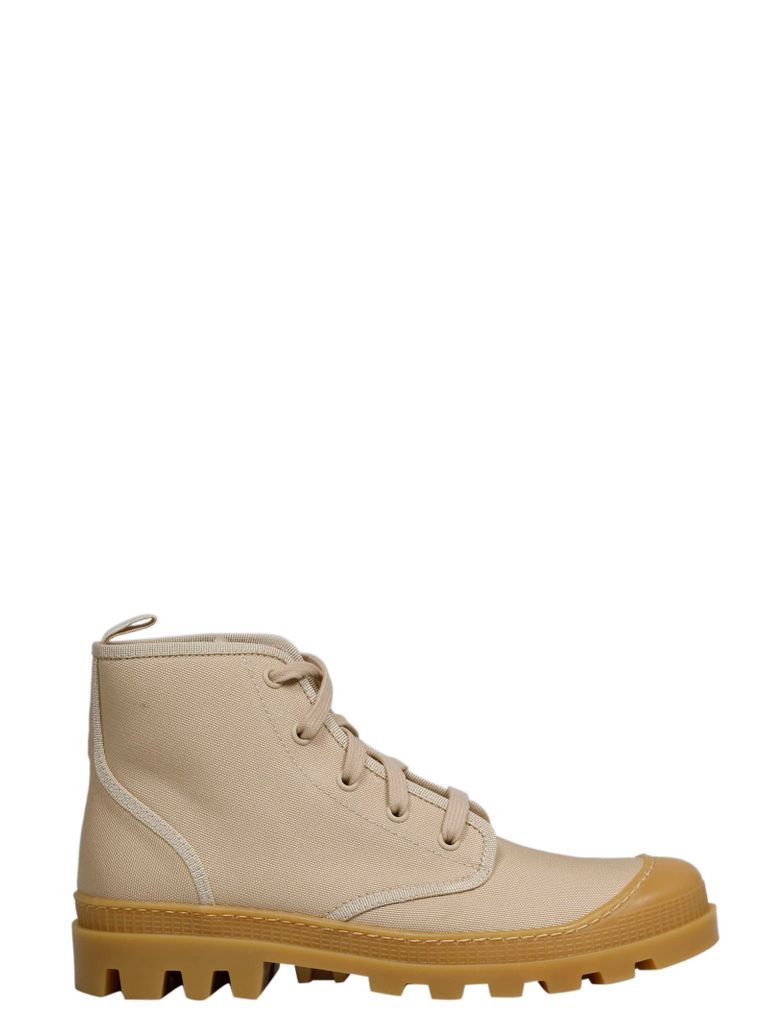 Canvas Lace-up Boots