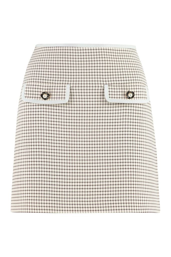 Mini Skirt With Flap Pockets