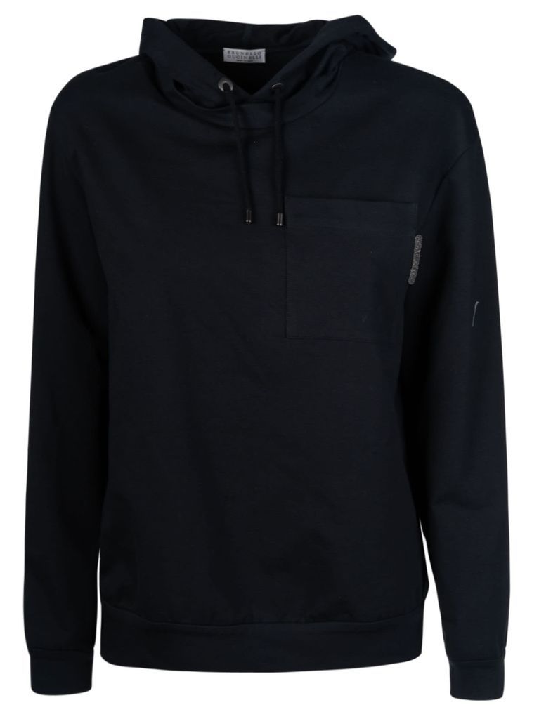 Patched Pocket Hooded Sweatshirt