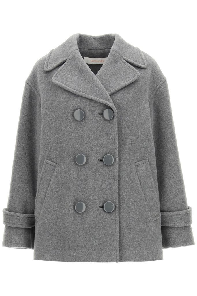 Double-breasted Wool Peacoat