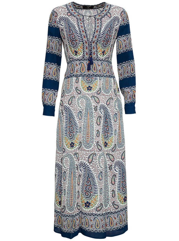 Long Dress With Paisley Mosaic Print