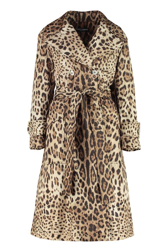 Printed Nylon Trench Coat