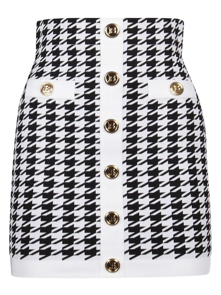 Buttoned Mini Skirt