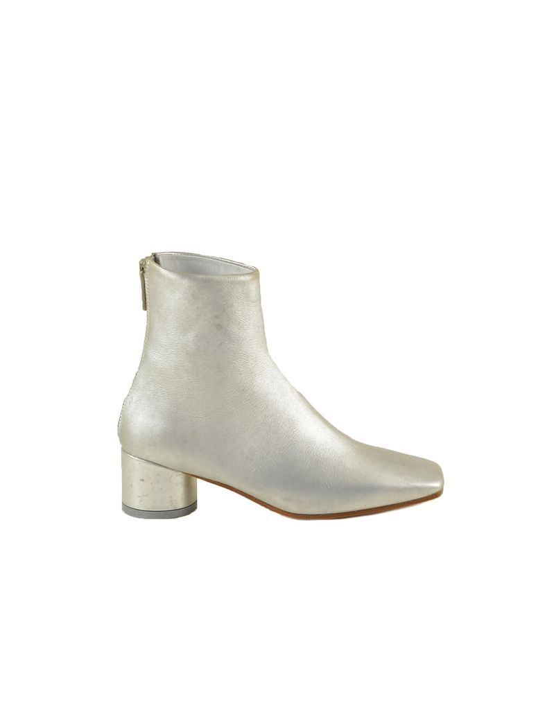 Womens Silver Booties