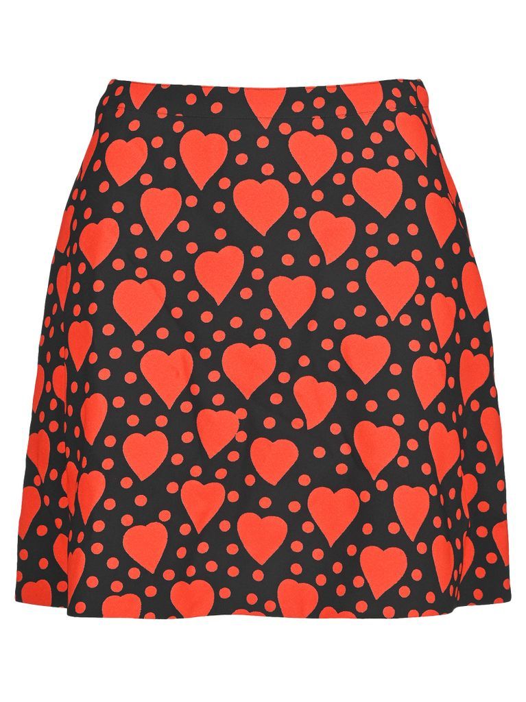 Mini Skirt Heart Print
