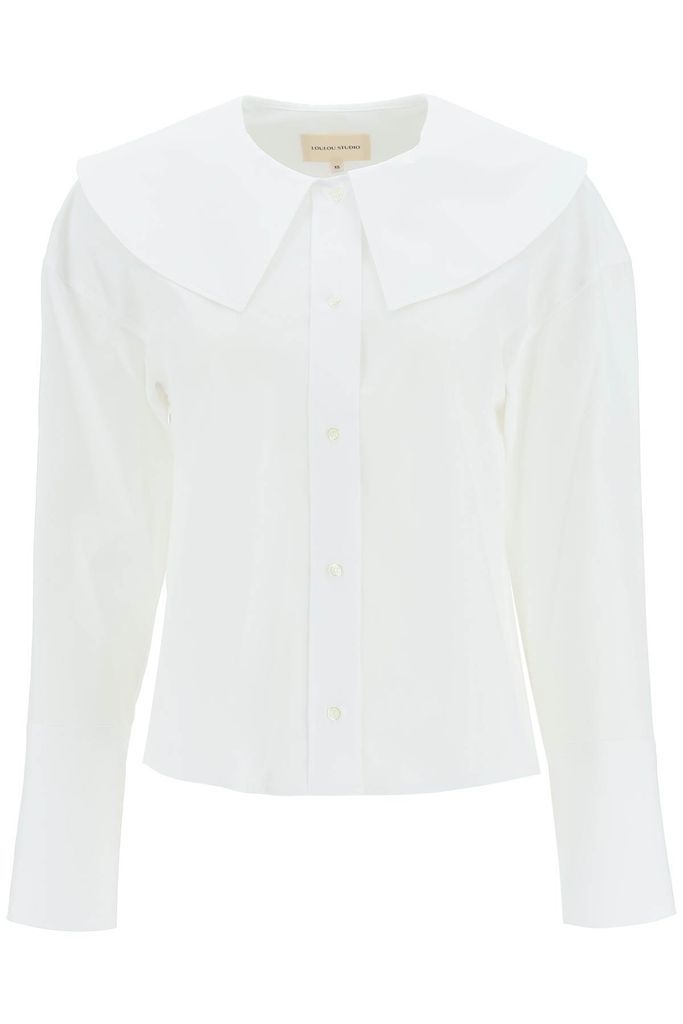 Ketam Cotton Shirt With Oversized Collar