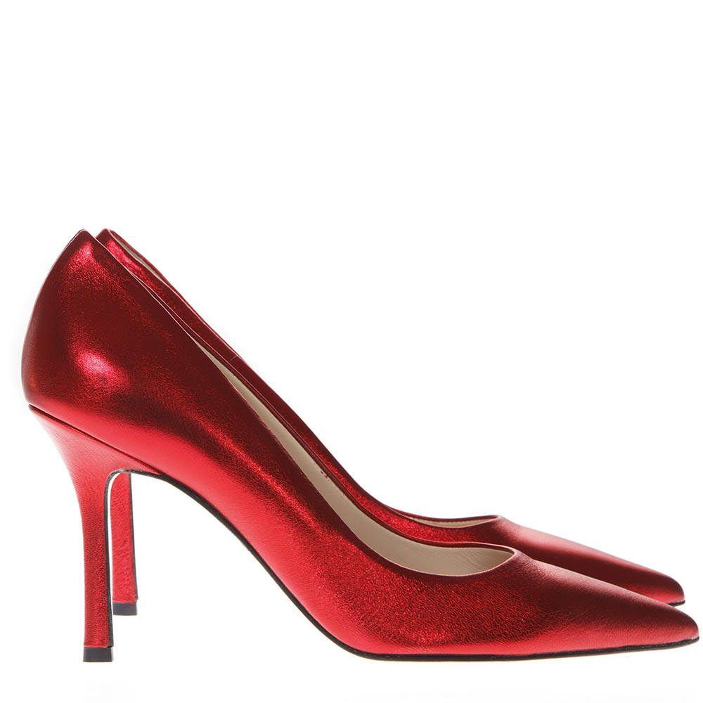 Laminate Red Leather Pumps