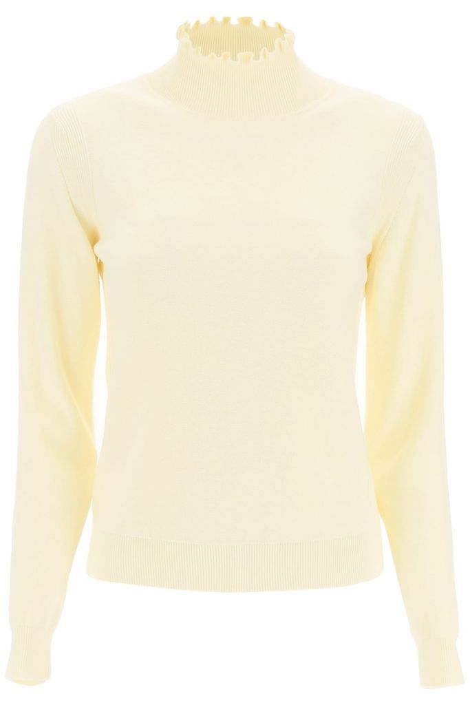 Ruched Neck Sweater
