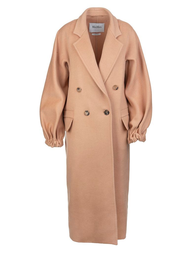 Beige Creso Double-breasted Long Coat