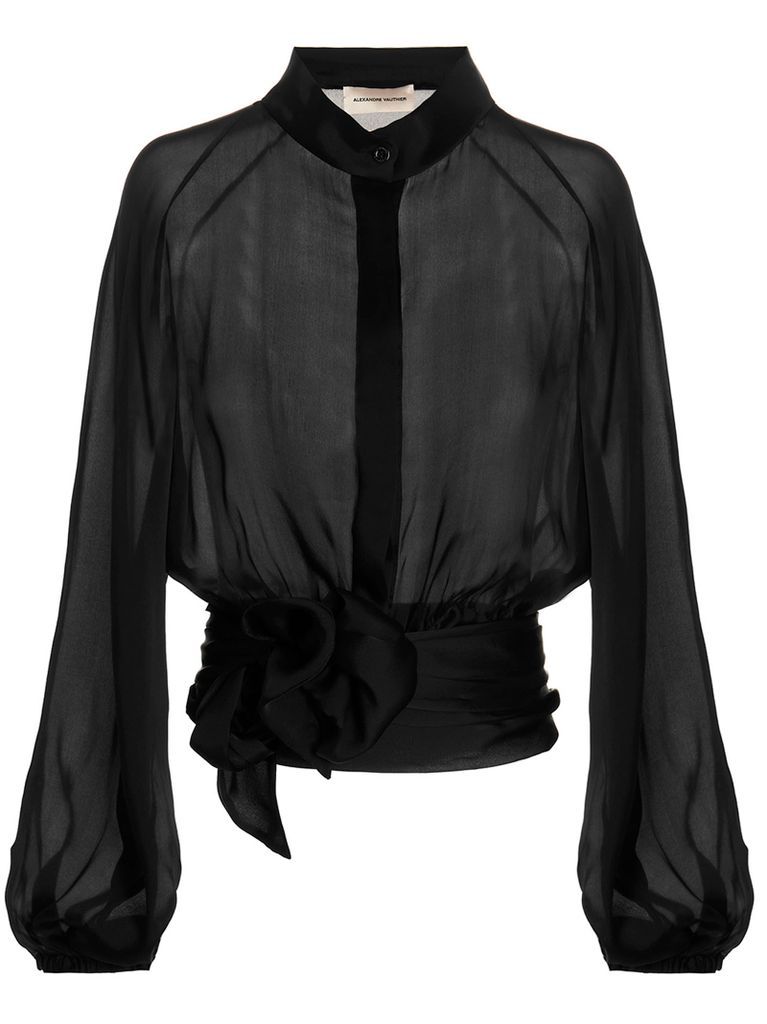 Silk Crossover Blouse