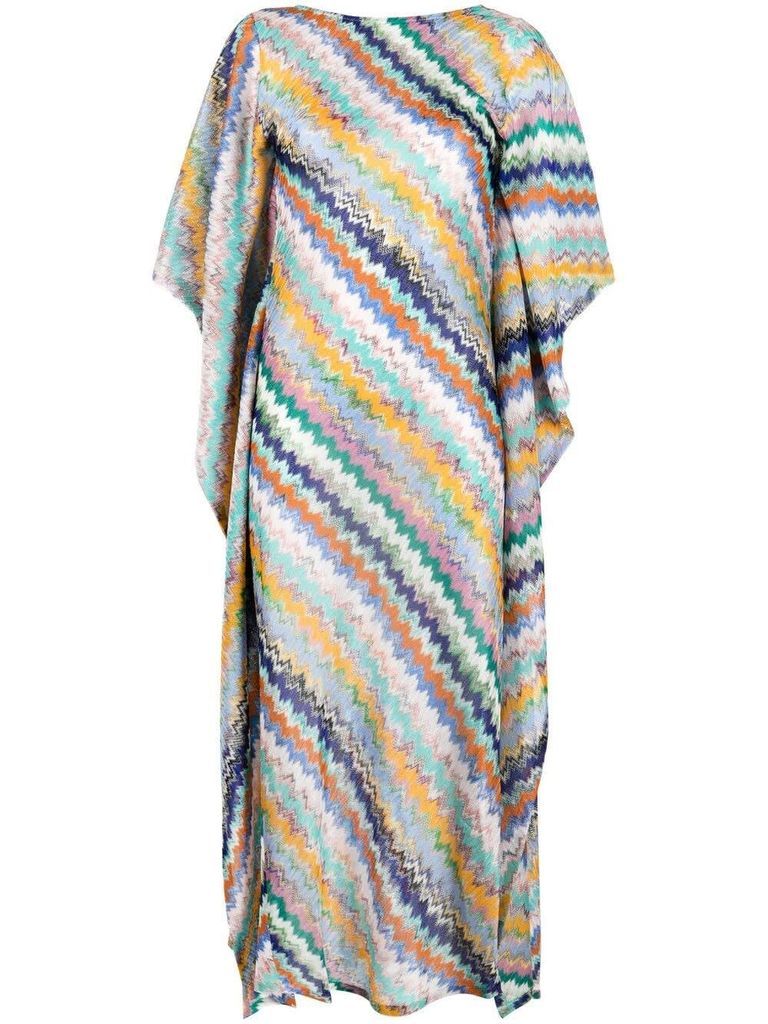 Multicolor Zig-zag Long Dress