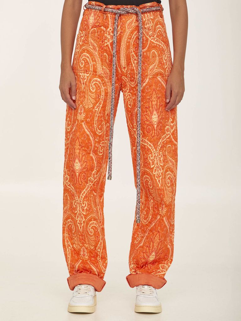 Padded Paisley Trousers