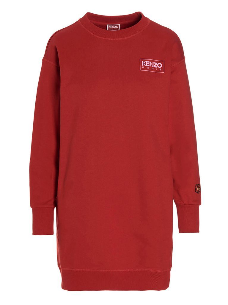 Logo Print Sweatshirt Dress