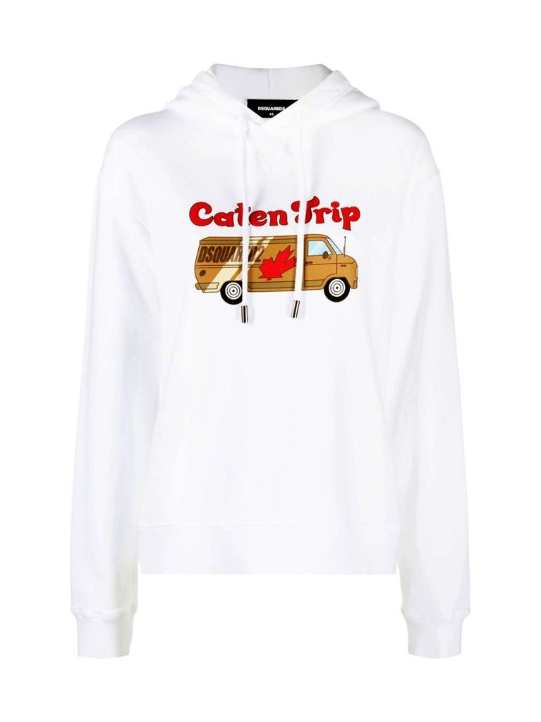 Hooded Sweatshirt With Caten Trip Print