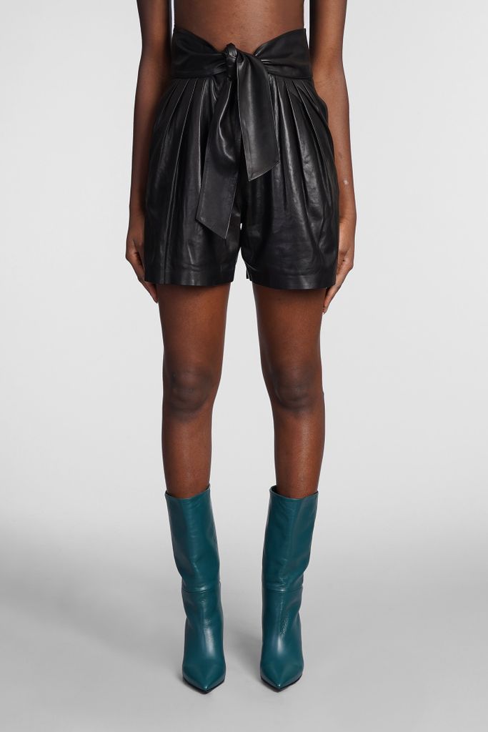 Melody Shorts In Black Leather