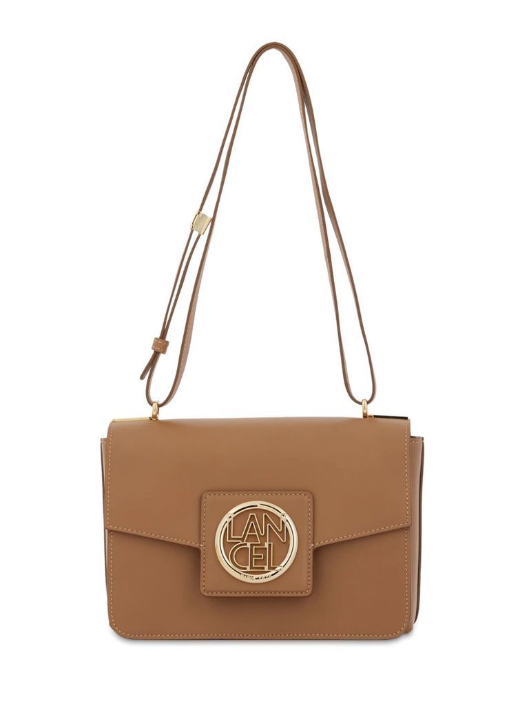 Brown Smooth Cowhide Leather Shoulder Bag