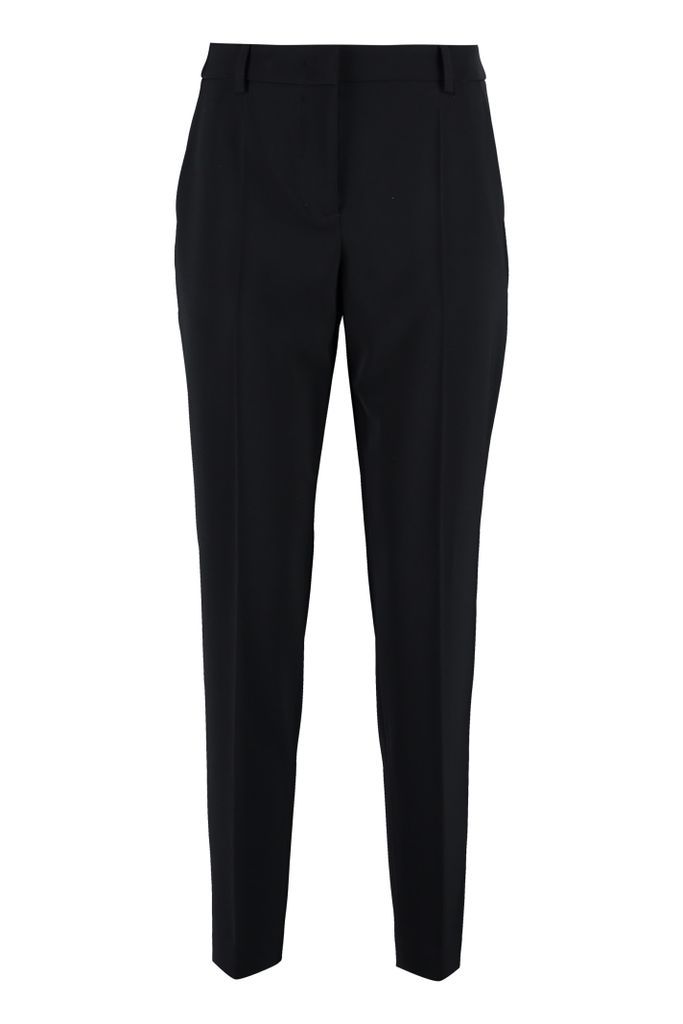 Crepe Pants With Straight Legs